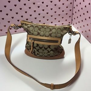 Coach Signature Tan Crossbody Purse